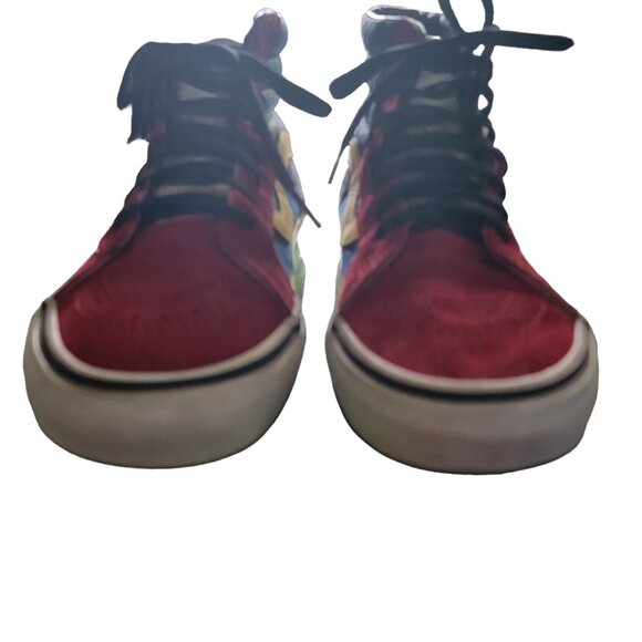 Vans Sk8-Hi OTW Multicolor Block Sneakers red suede Womens 8 Mens 6.5 - Picture 7 of 16